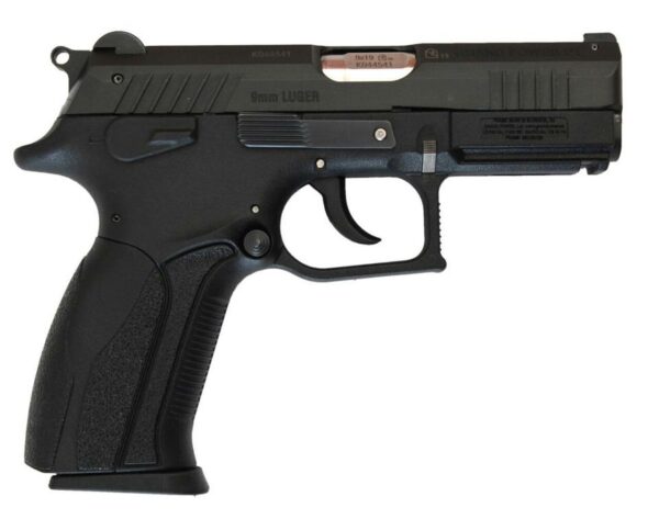 Bersa S/D 9mm 3.7" Barrel, Black Interchangeable Backstrap Grip Black Pistol, 15rd