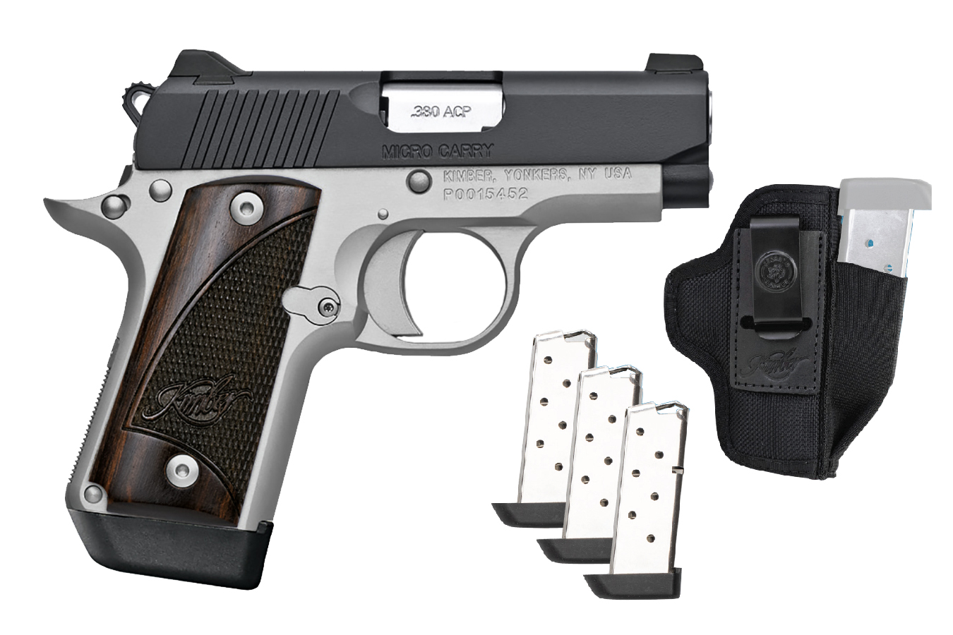 Micro 380 ACP Two-Tone Ready to Carry Package with Three Magazines and DeSantis Pro Stealth Holster - Firearms | The Gun Shop