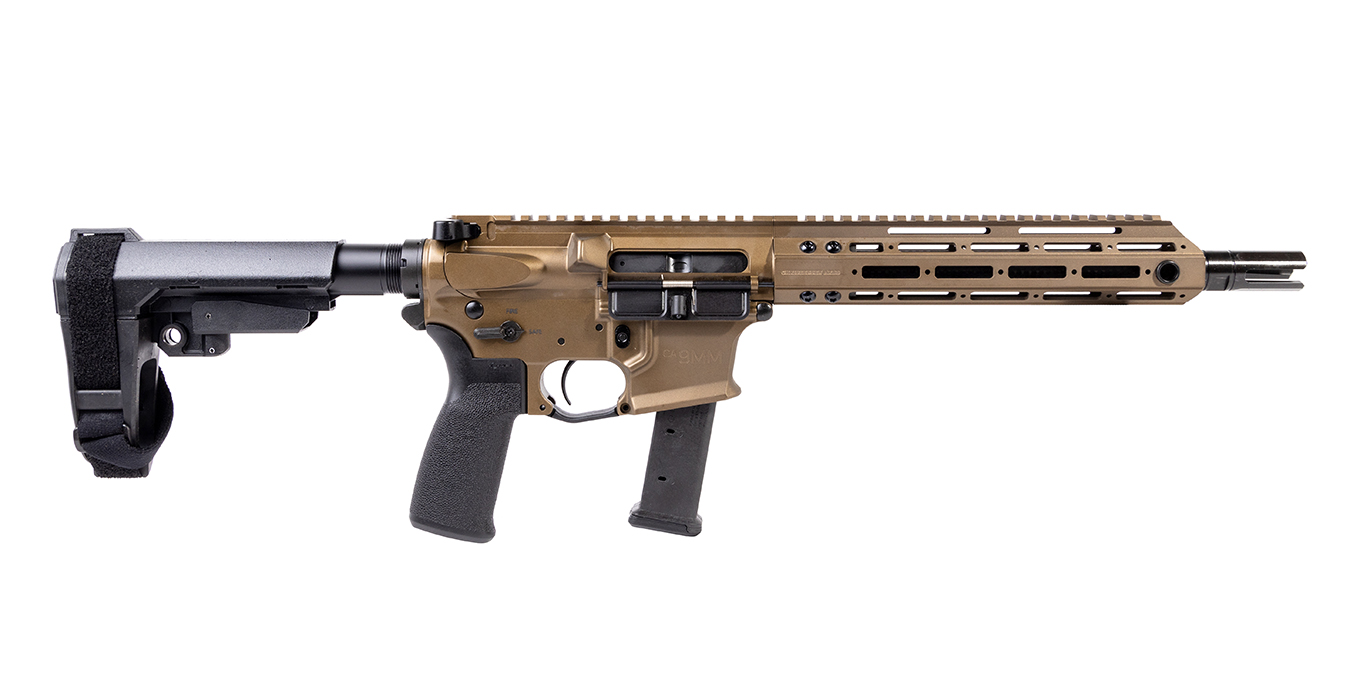 CA9MM 9mm AR-Style Pistol with 10.5 Inch Carbon Fiber Barrel and Burnt Bronze Cerakote Finish - AR-15 Pistols | The Gun Shop