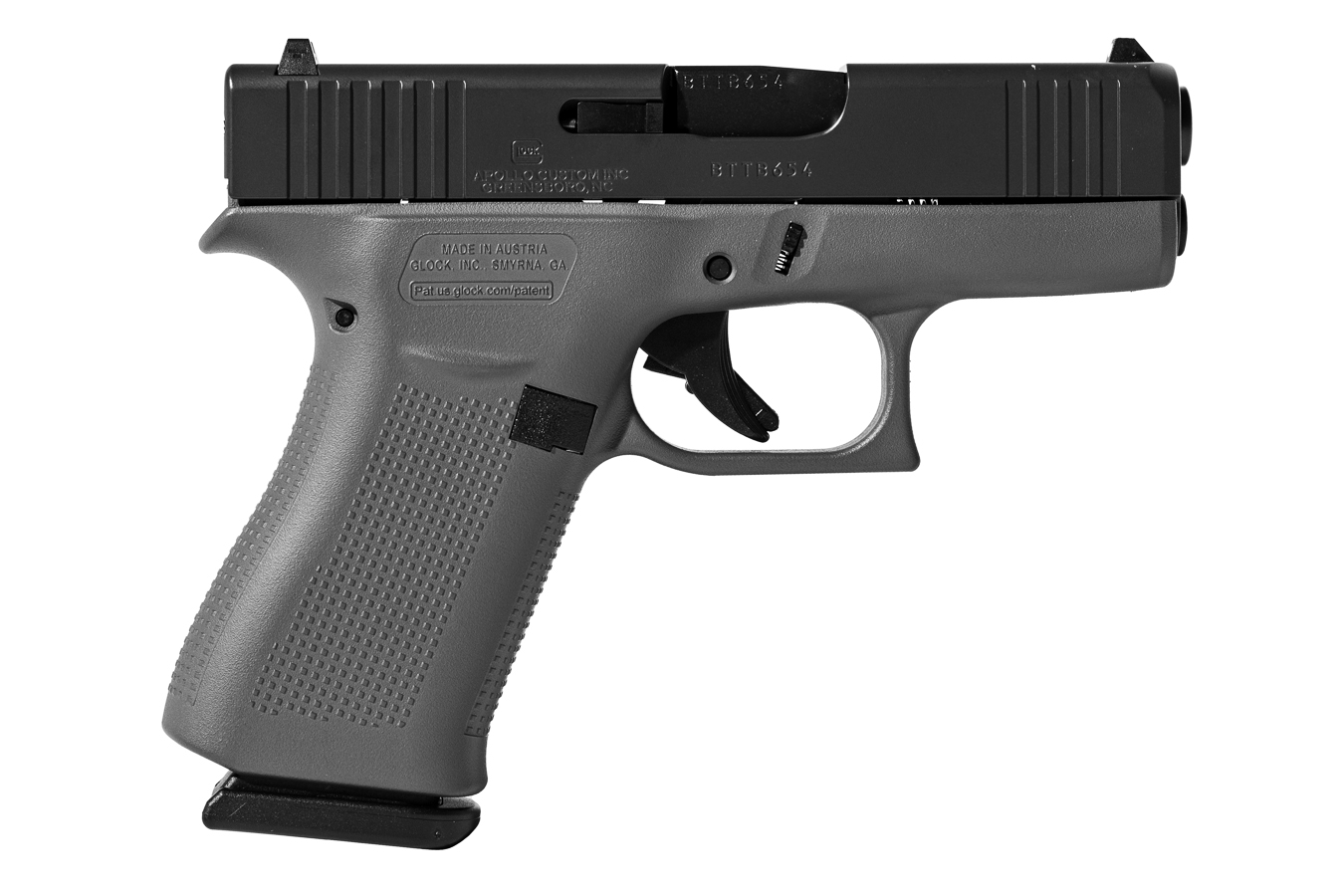 43X 9mm Semi Auto Pistol with Concrete Gray Cerakote Frame