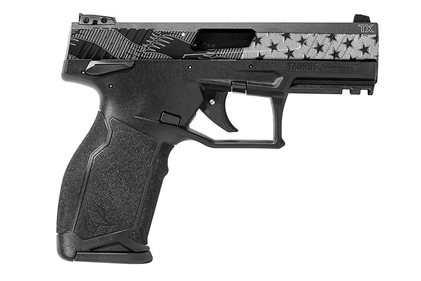 TX22 22LR Rimfire Pistol with Engraved US Flag Slide