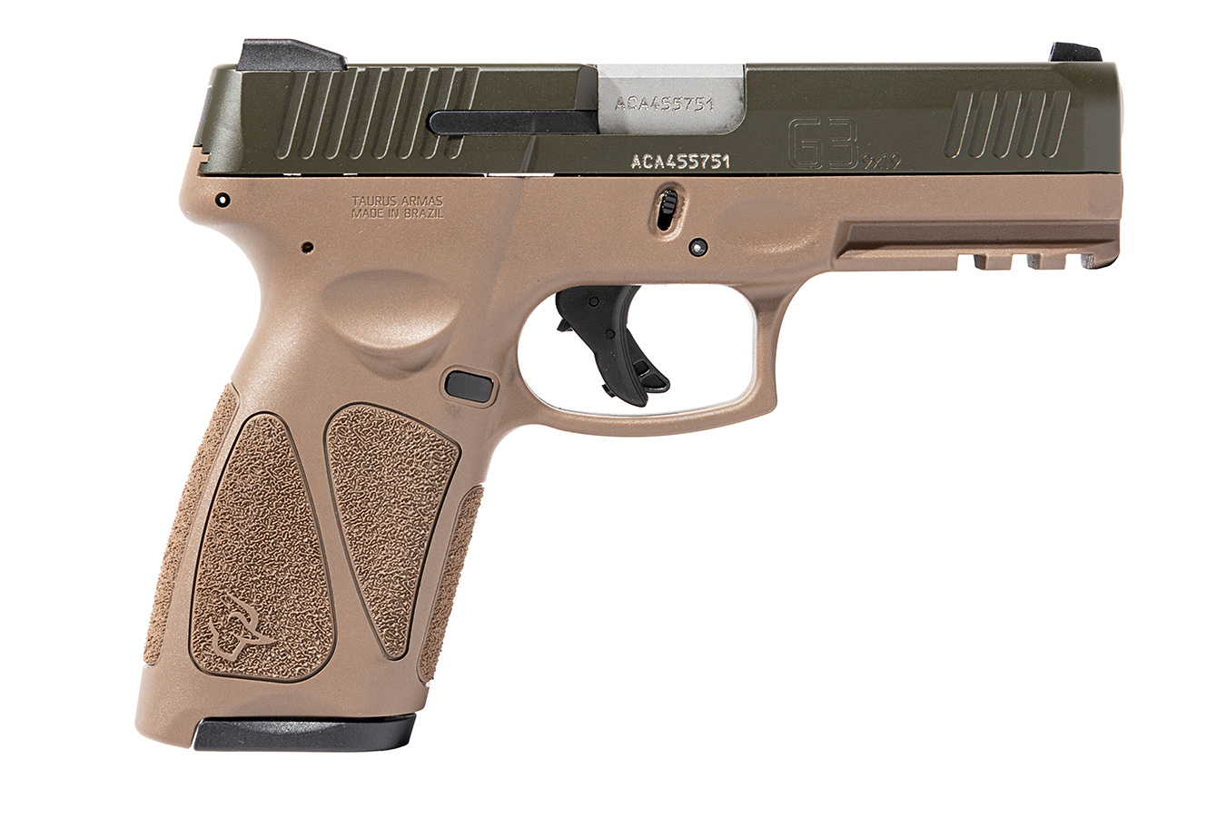 G3 9mm Full-Size Pistol with Tan Frame and OD Green Slide - Firearms | The Gun Shop