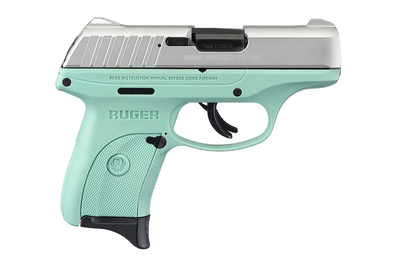 EC9s 9mm Semi-Auto Pistol with 7-Round Magazine and Turquoise Frame - Firearms | The Gun Shop