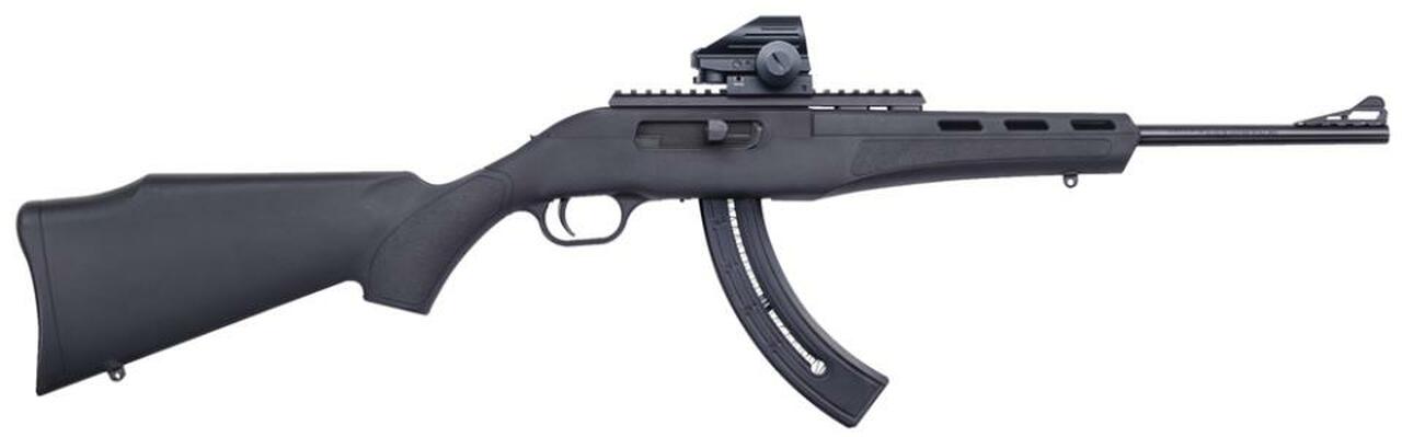 Mossberg Blaze SA 22LR 16.5" Barrel, Dead Ringer Green Dot Synthetic Stock Black, 10rd