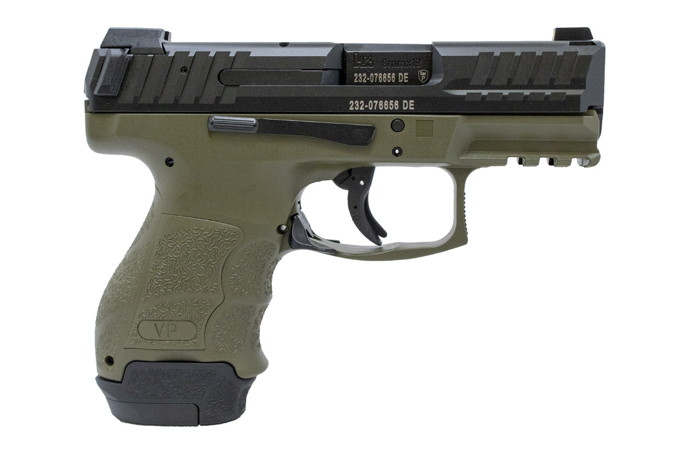 VP9SK Subcompact 9mm Pistol with OD Green Frame and Night Sights - Firearms | The Gun Shop