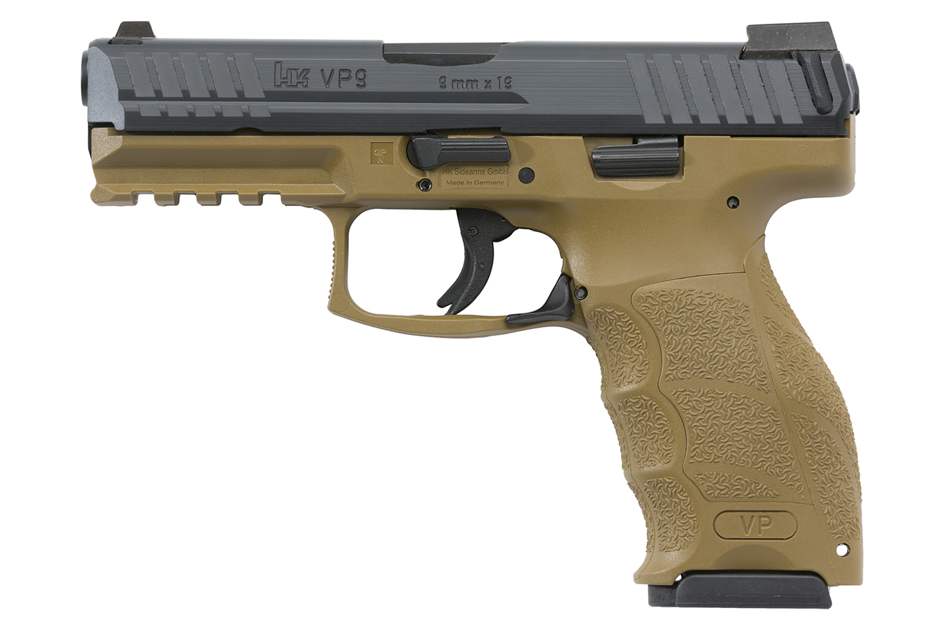 VP9 9mm Striker-Fired Pistol with FDE Frame and Night Sights - Firearms | The Gun Shop