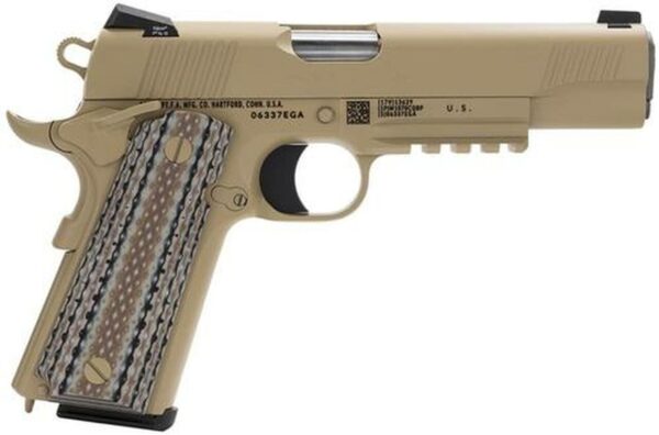 Colt Marine CQBP M45-A1 SA 45 ACP 5" Barrel, Novak 3Dot Desert Tan G10 Grip, 7rd