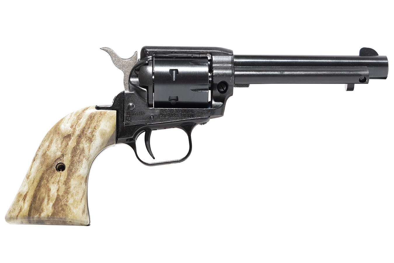 Rough Rider 22LR Revolver with Blued Barrel and Stag Grips - Firearms | The Gun Shop