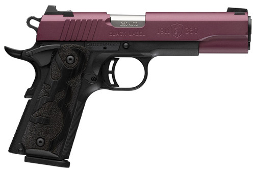 Browning Black Label 1911 380 ACP, 4.25" Barrel, Black Cherry Cerakote, Black Frame, 10rd - Browning | The Gun Shop