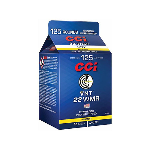 CCI Varmint 22 WMR 30gr, 2200 fps, Varmint Tipped, 125Bx/5Cs - Ammo | The Gun Shop