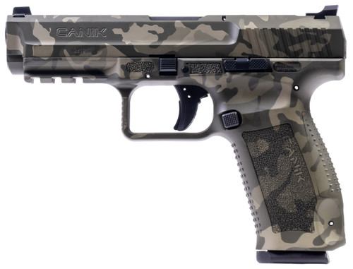 Canik TP9SF 9mm, 4.46" Barrel, Woodland Camo, Includes Holster, 18rd - Canik | The Gun Shop