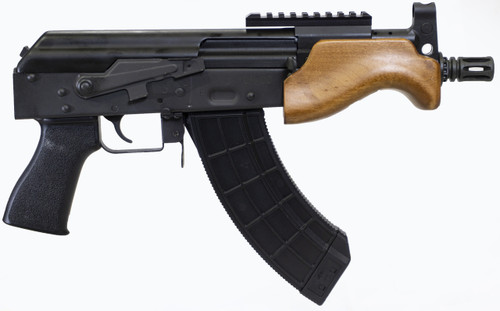 Century VSKA Micro Draco 7.62x39, 6" Threaded Barrel, Black, Hardwood Handguard, 30rd - AK-47 Pistols | The Gun Shop