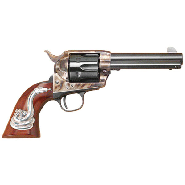 Cimarron Man With No Name 45 Colt, 4 3/4" Barrel, Color Case-hardened, Snake Right Side