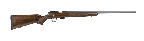 CZ 457 American 22 LR, 20" Threaded Barrel, Nitride Finish, Black, Maple Wood Stock, 5rd - CZ USA | The Gun Shop