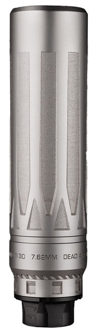 Dead Air Armament Nomad-TI XC Suppressor 300 Remington Mag, 7.03" Length, Titanium, Bead Blasted Finish, Silver, Xeno Adapter & DA124 Omni Brake - Class 3 | The Gun Shop