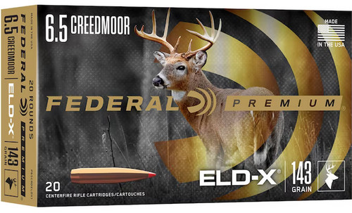 Federal Premium 6.5 Creedmoor, 143gr, ELD-X, 20Bx/10Cs - Ammo | The Gun Shop
