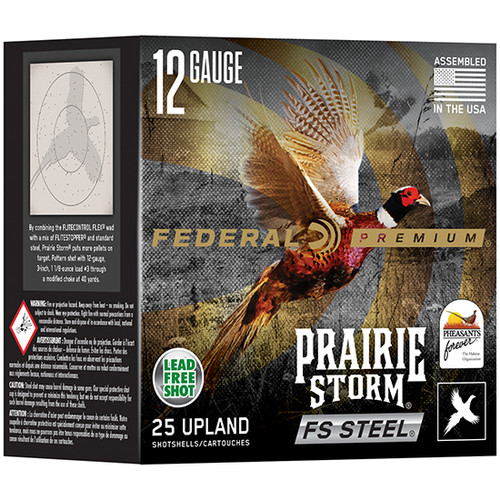 Federal Premium 12 Ga, 3", 1 1/8 oz, Prairie Storm, Steel 4 Shot, 25rd Box - Ammo | The Gun Shop