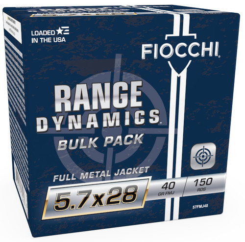 Fiocchi Range Dynamics 5.7x28mm 41gr, FMJ, 150Bx/3Cs - Ammunition | The Gun Shop