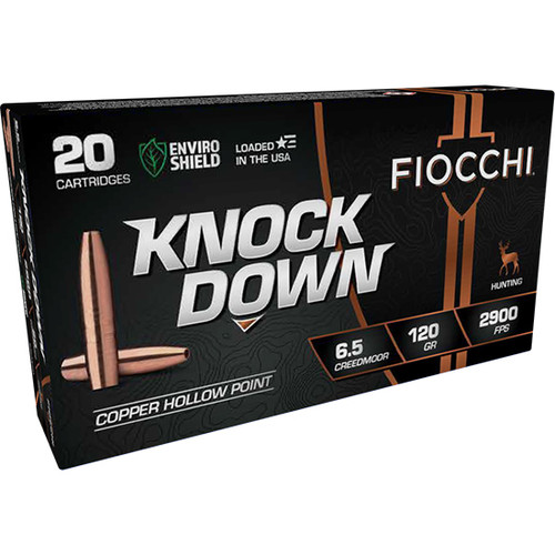 Fiocchi Knock Down 6.5 Creedmoor 120 gr, Hollow Point, 20rd Box - Ammo | The Gun Shop