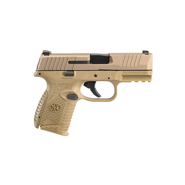 FN 509 Compact 9mm, 3.7" Barrel, HiViz Front, NTS, Flat Dark Earth, 15rd