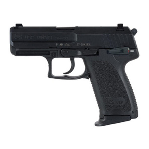 HK, USP40, V1, Double Action/Single Action, Semi-automatic, Polymer Frame Pistol, 40 S&W, 3.58" Barrel, Black, 3 Dot Sights, Manual Thumb Safety, 10 Rounds, 2 Magazines