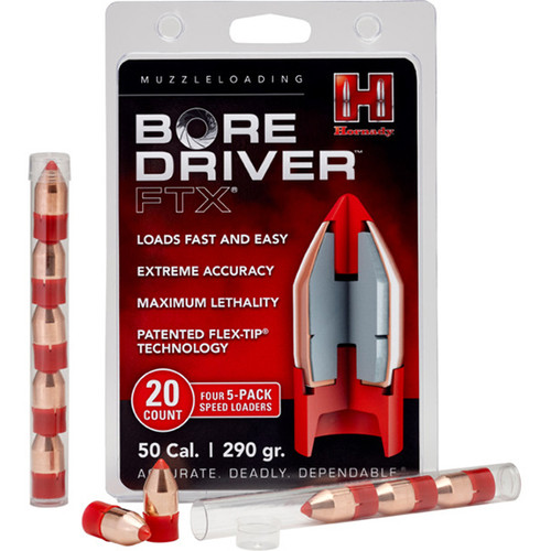 Hornady Bore Driver 50 Cal, 290gr, FTX Tip, 20Bx/10Cs - Ammo | The Gun Shop