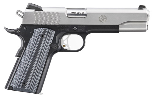 Ruger SR1911 9mm, 5" Barrel, Stainless Slide, Black G10 Grips, 9rd - 1911 Guns | The Gun Shop