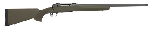 Savage 110 Trail Hunter 450 Bushmaster, 20" Threaded Barrel, Tungsten Gray Cerakote Barrel/Rec, Olive Drab Hogue Stock, AccuTrigger, Weaver Base, 3rd - Firearm | The Gun Shop