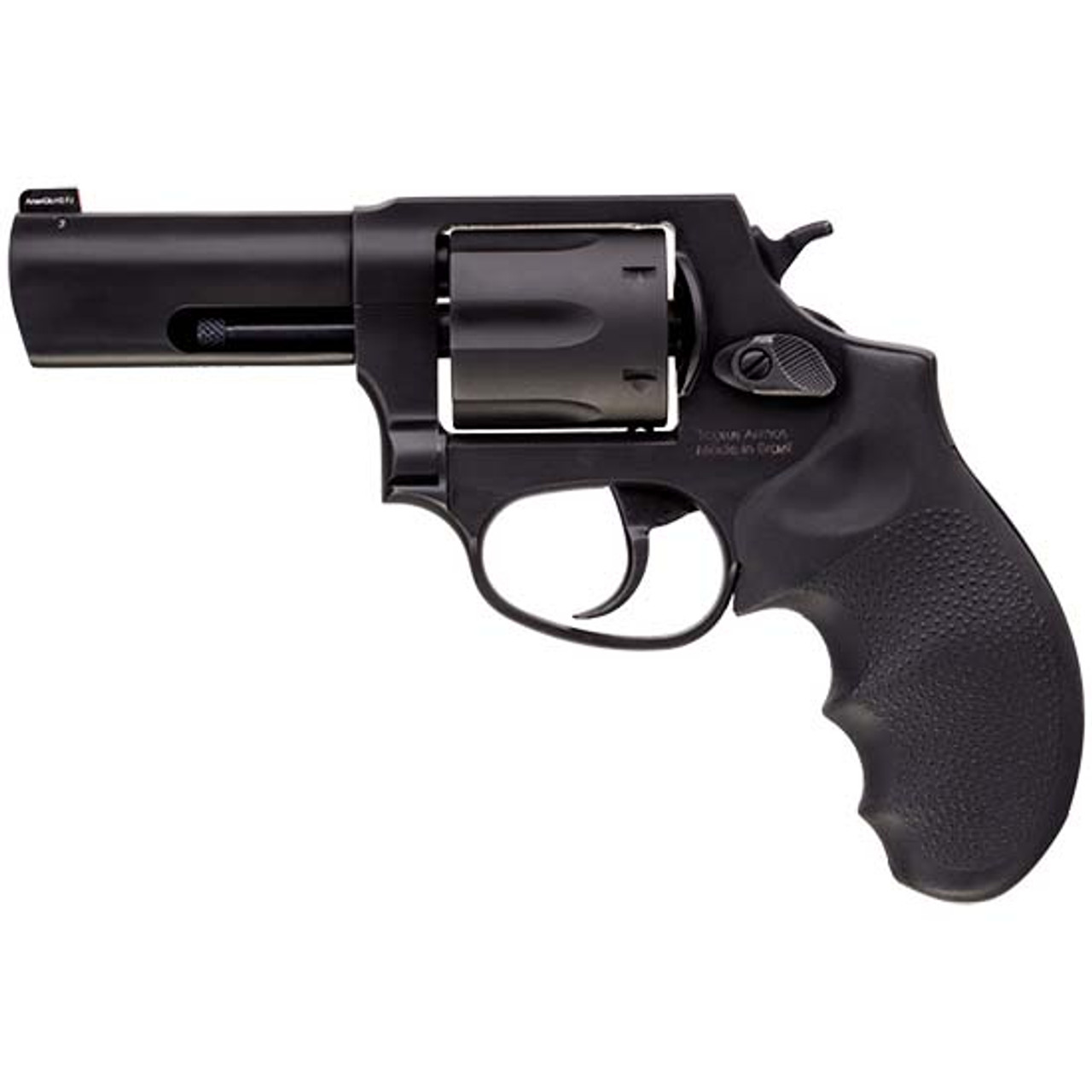 Taurus 856 Defender 38 Special +P, 3" Barrel, Overall Matte Black Stainless Steel, Finger Grooved Black Hogue Rubber Grip, 6rd - Concealed Carry Guns | The Gun Shop
