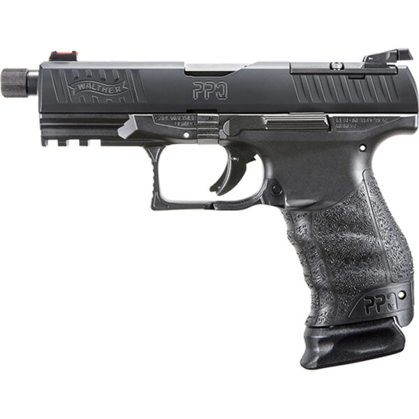 Walther PPQ Classic Q4 TAC Striker Fired, Full Size 9mm, 4.6" Threaded Barrel, Polymer Frame, Black Tenifer Finish, 3 15Rd