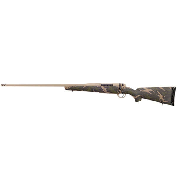 Weatherby Mark V Back Country 300 Weatherby Mag, 26" Barrel, Carbon Fiber Green Tan Sponge Patterns, McMillan Tan Cerakote, Left Hand, 3rd