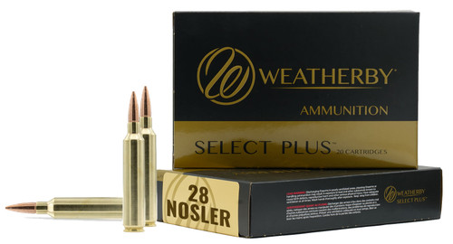 Weatherby Select Plus 28 Nosler, 180gr, Hollow Point, 20rd Box - Ammo | The Gun Shop