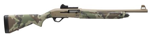 Winchester SX4 Defender 12 Ga, 3" Chamber 18.5" Barrel, Flat Dark Earth Rec, Woodland Camo, 4rd - Firearm | The Gun Shop