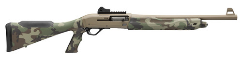 Winchester SX4 Extreme Defender 12 Ga, 3" Chamber 18.5" Barrel, Flat Dark Earth Rec, Woodland Camo, 4rd - Firearm | The Gun Shop