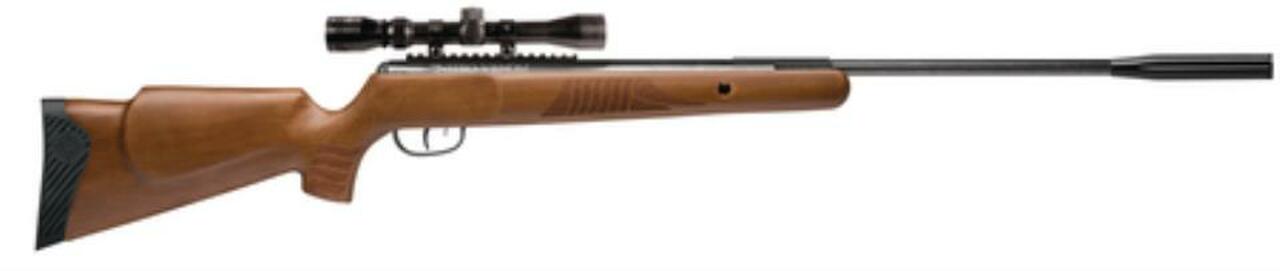 Crosman Air Guns Nitro Venom Air Rifle .177 Caliber Hardwood Beavertail Stock With 3-9x32mm CenterPoint Scope