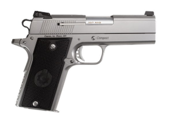 Coonan Compact 357 Mag, 4", Satin Stainless, Fixed Night Sights, Black Alum Grips, 2 Mags (Special Order)