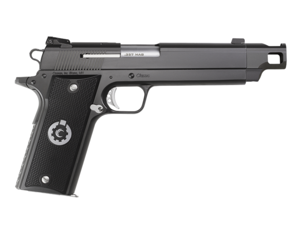 Coonan Compensated 357 Mag, 5.7", Black Ionbond Stainless, Fixed White Dot Sights, Black Alum Grips, 1 Mag (Special Order)