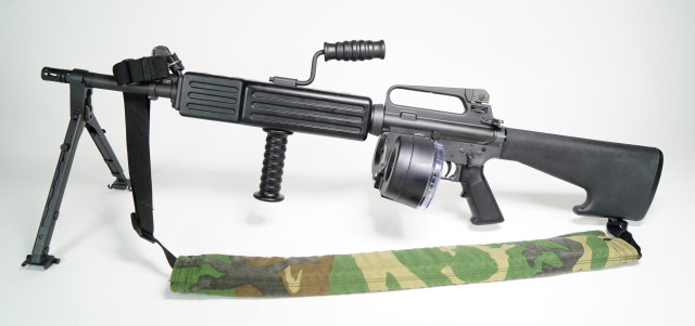 Colt M-16A1 M16 556 Light Machine Gun Upper with Drum