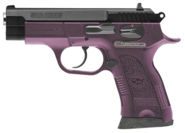 EAA SAR B6PL Compact Lady 9mm 3.8" Barrel Violet Frame Blue SS Slide 13rd Mag