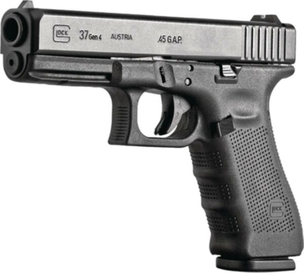 Glock G37 Gen4 .45 GAP 4.6" Barrel Black Finish Fixed Sights Refurbished 8rd Mag