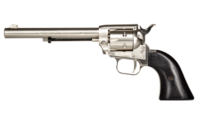 Heritage Rough Rider .22 LR 6.5in Nickel 6-Round Black Laminate - revolvers | The Gun Shop