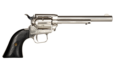 Heritage Rough Rider .22 LR 6.5in Nickel 6-Round Black Laminate - revolvers Image 2 | The Gun Shop