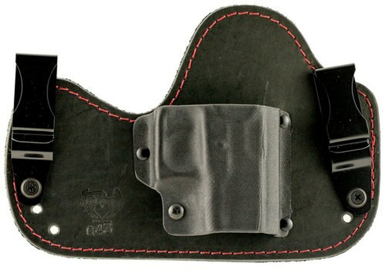 Flashbang Capone Glock 43 Leather/Thermoplastic Black/Red, RH