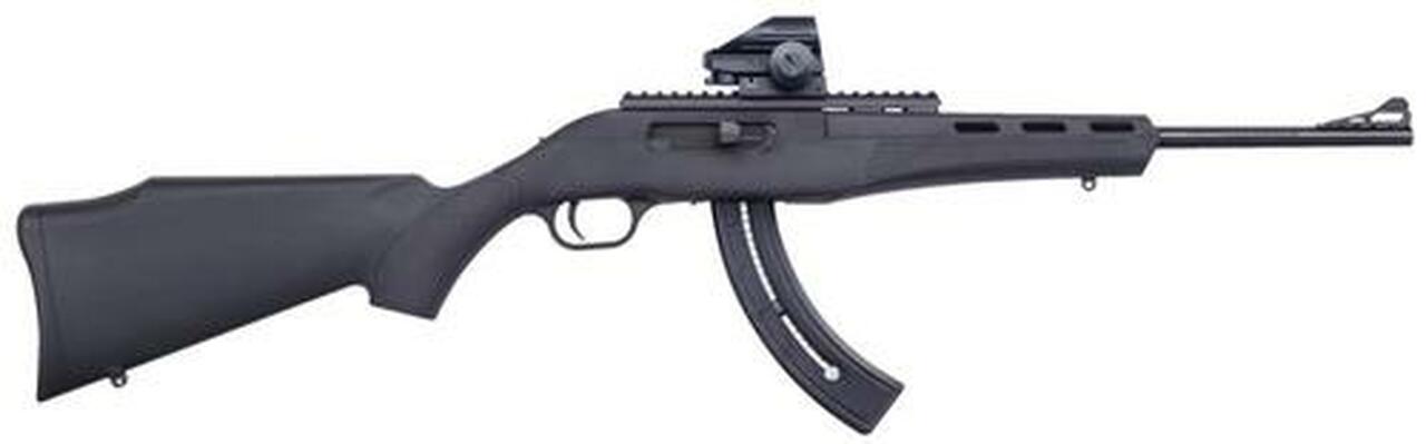 Mossberg Blaze SA 22LR 16.5" Barrel, Dead Ringer Green Dot Synthetic Stock Black, 10rd