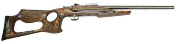 Keystone Davey Crickett Chipmunk 22LR 16" Bull Barrel SS Finish Barracuda Style Laminated Thumbhole Stock