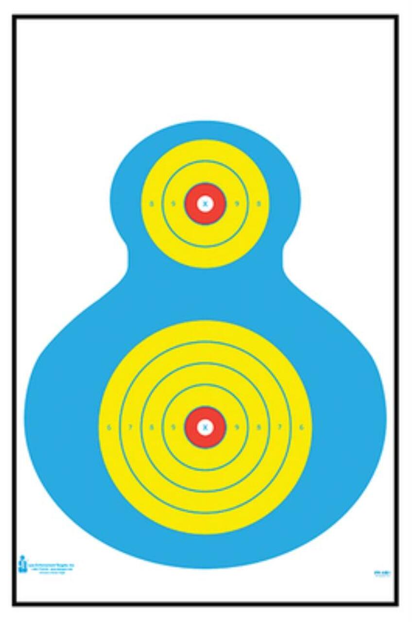 Looper Law Enforcement High Visibility Fluorescent Silhouette Target 19x25", 100/Pack