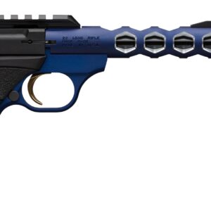 Browning, Buck Mark Vision, Semi-automatic, 22 LR, 5.875" Barrel, Threaded 1/2-28, Includes Muzzle Brake, Blue Color, Anodized Finish, URX Rubber Grip, Thumb Safety Right Hand, Adjustable Rear & Fiber Optic Front Sights, 10Rd, 2 Magazines
