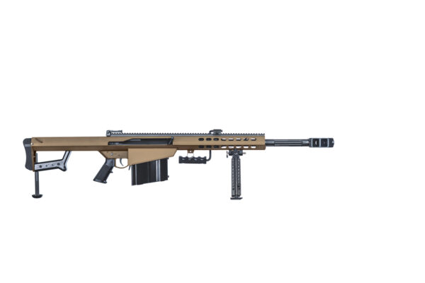 Barrett 82A1 50BMG, 20" Fluted Barrel, Coyote Finish, Carry Case, Monopod, 10rd
