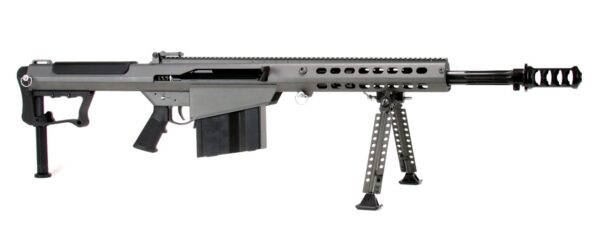 Barrett M107A1 50 BMG, 20" Barrel, Gray Cerakote Finish, Synthetic Stock, Front/Rear Flip Sights, 10Rd, 1 Magazine, Bipod, Pelican Hard Case