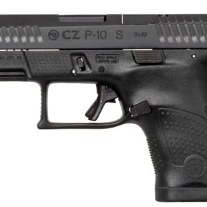 CZ P-10S, Semi-automatic, Striker Fired, Sub-Compact, 9mm, 3.5" Barrel, Polymer Frame, Black Color, Nitride Finish, Ambidextrous, Trigger Safety, Fixed Sights, 12Rd, 2 Magazines